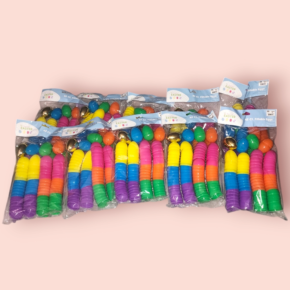 *10 Packs Of 42 Count Fillable Easter Eggs